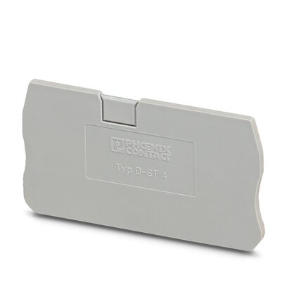 Phoenix Contact End cover; Length: 56mm; Width: 2.2mm; Height: 36.5mm; Color: Gray